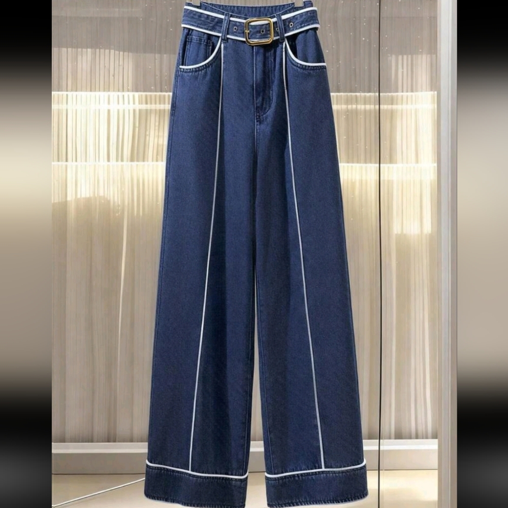 SHEIN Blue Flare & Wide Leg Jeans